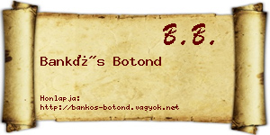 Bankós Botond névjegykártya